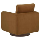 Iris Fabric Upholstered Swivel Accent Chair Rust - Home & Sleep Outlet