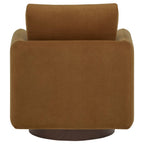 Home & Sleep Outlet - Iris Fabric Upholstered Swivel Accent Chair Rust