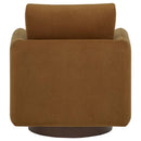 Iris Fabric Upholstered Swivel Accent Chair Rust - Home & Sleep Outlet