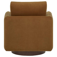 Iris Fabric Upholstered Swivel Accent Chair Rust - Home & Sleep Outlet