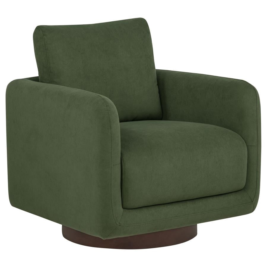 Home & Sleep Outlet - Iris Fabric Upholstered Swivel Accent Chair Matcha