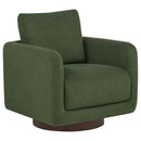Iris Fabric Upholstered Swivel Accent Chair Matcha - Home & Sleep Outlet