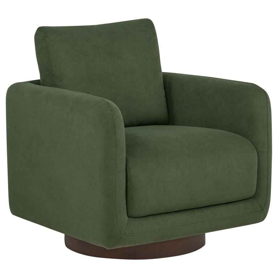 Iris Fabric Upholstered Swivel Accent Chair Matcha - Home & Sleep Outlet