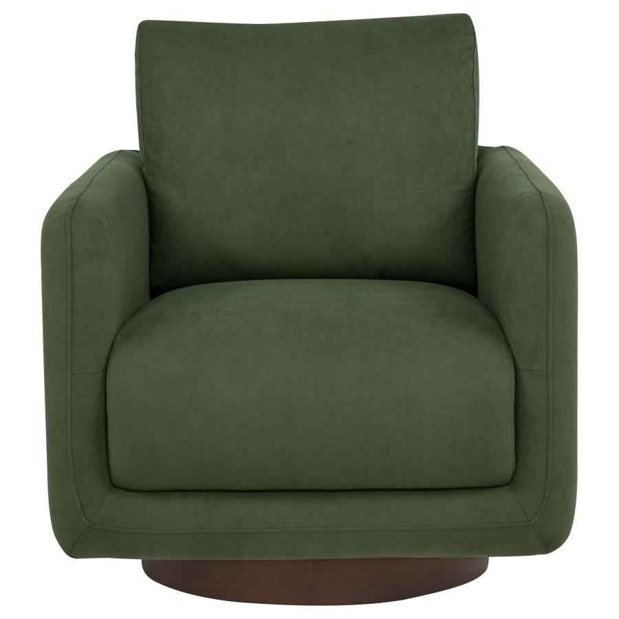 Iris Fabric Upholstered Swivel Accent Chair Matcha - Home & Sleep Outlet