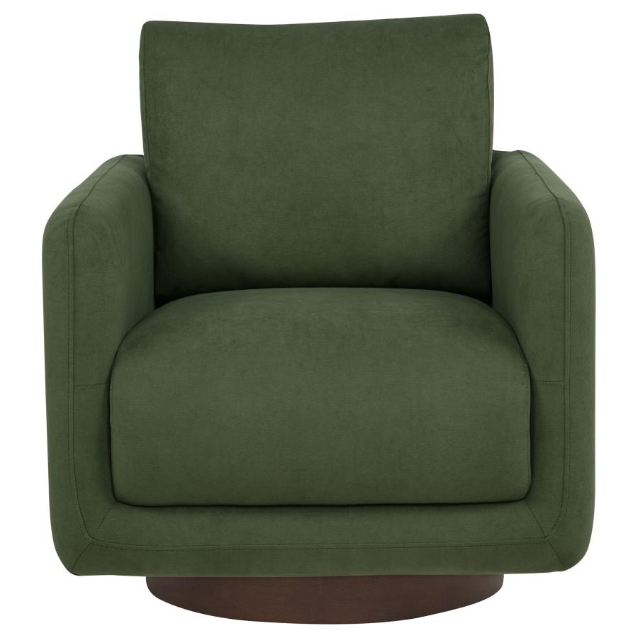 Home & Sleep Outlet - Iris Fabric Upholstered Swivel Accent Chair Matcha