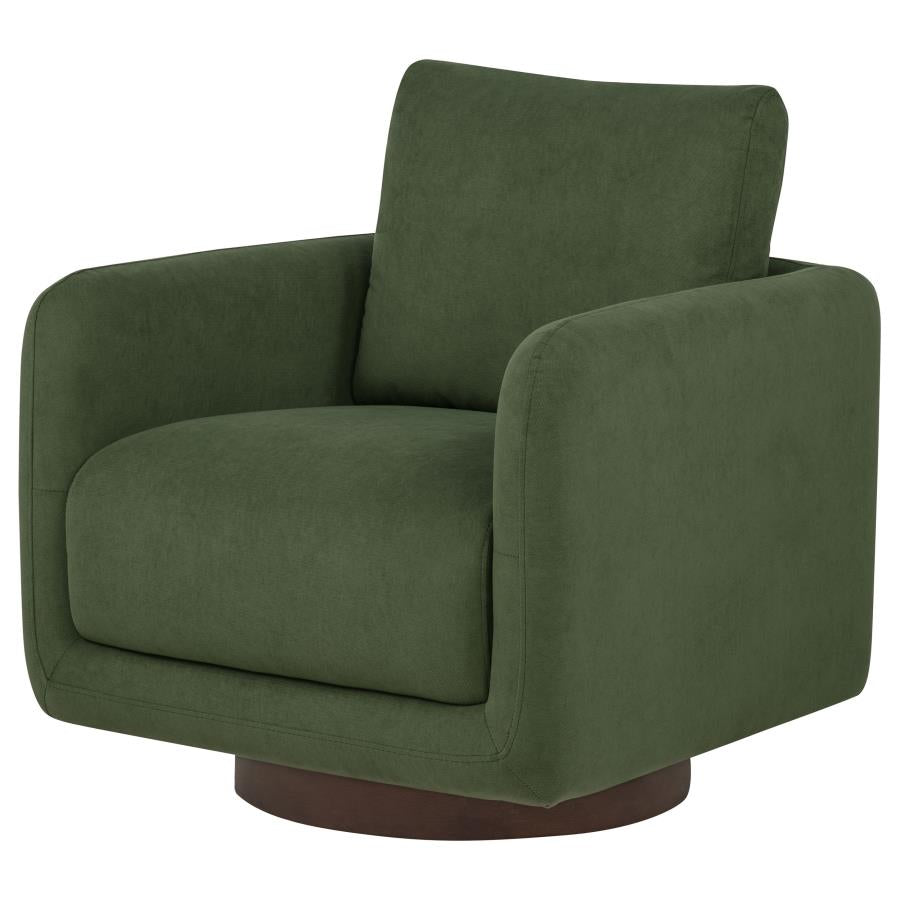 Home & Sleep Outlet - Iris Fabric Upholstered Swivel Accent Chair Matcha