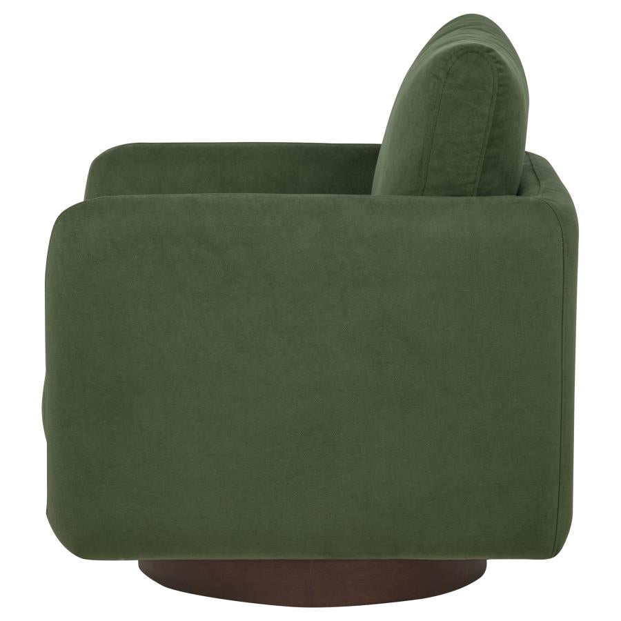 Home & Sleep Outlet - Iris Fabric Upholstered Swivel Accent Chair Matcha