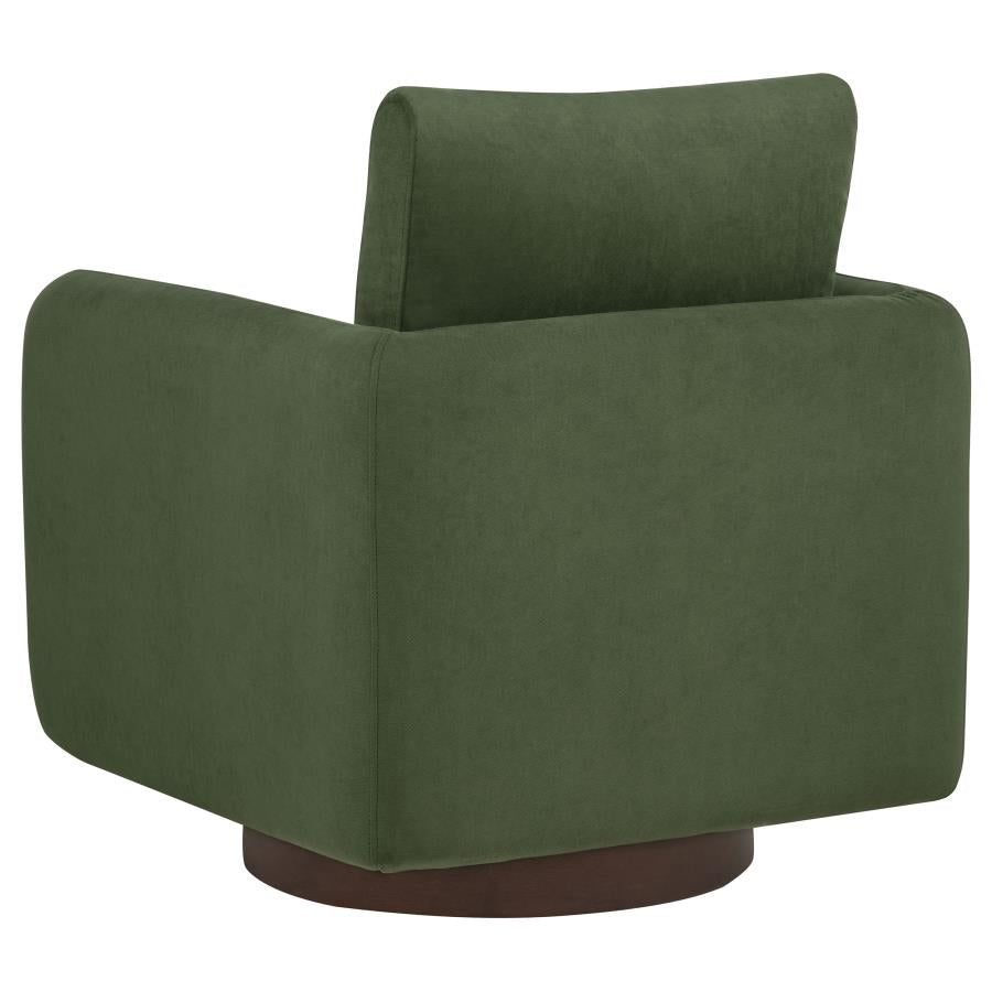 Home & Sleep Outlet - Iris Fabric Upholstered Swivel Accent Chair Matcha