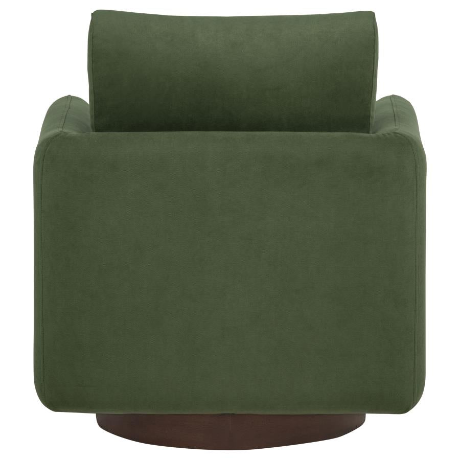 Home & Sleep Outlet - Iris Fabric Upholstered Swivel Accent Chair Matcha