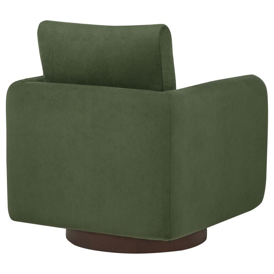 Home & Sleep Outlet - Iris Fabric Upholstered Swivel Accent Chair Matcha