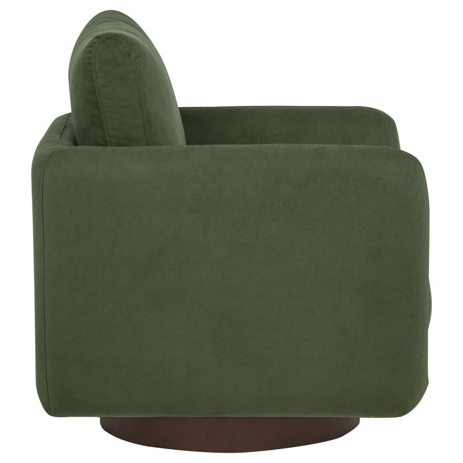 Home & Sleep Outlet - Iris Fabric Upholstered Swivel Accent Chair Matcha