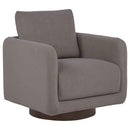 Iris Fabric Upholstered Swivel Accent Chair Stone - Home & Sleep Outlet