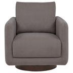 Home & Sleep Outlet - Iris Fabric Upholstered Swivel Accent Chair Stone