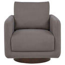 Iris Fabric Upholstered Swivel Accent Chair Stone - Home & Sleep Outlet