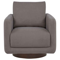 Iris Fabric Upholstered Swivel Accent Chair Stone - Home & Sleep Outlet
