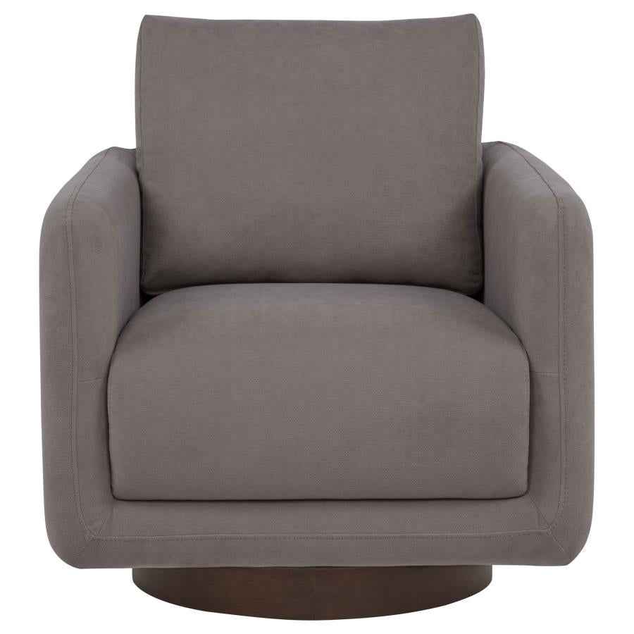 Iris Fabric Upholstered Swivel Accent Chair Stone - Home & Sleep Outlet