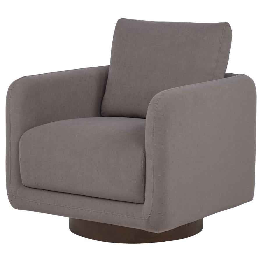 Iris Fabric Upholstered Swivel Accent Chair Stone - Home & Sleep Outlet