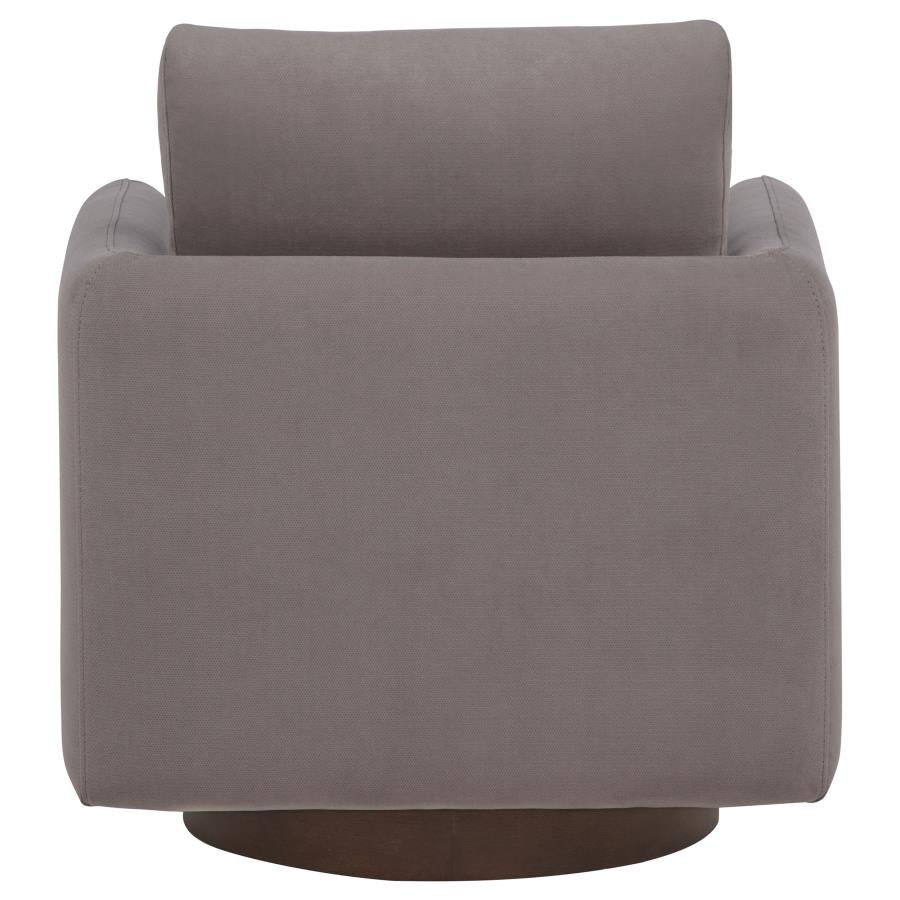 Home & Sleep Outlet - Iris Fabric Upholstered Swivel Accent Chair Stone