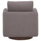 Home & Sleep Outlet - Iris Fabric Upholstered Swivel Accent Chair Stone