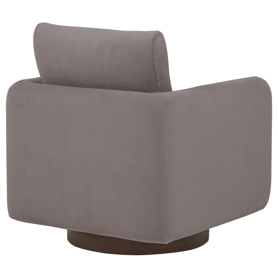 Home & Sleep Outlet - Iris Fabric Upholstered Swivel Accent Chair Stone