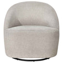 Leon Chenille Upholstered Swivel Accent Chair Beige - Home & Sleep Outlet