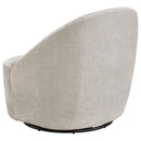 Leon Chenille Upholstered Swivel Accent Chair Beige - Home & Sleep Outlet