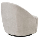 Leon Chenille Upholstered Swivel Accent Chair Beige - Home & Sleep Outlet