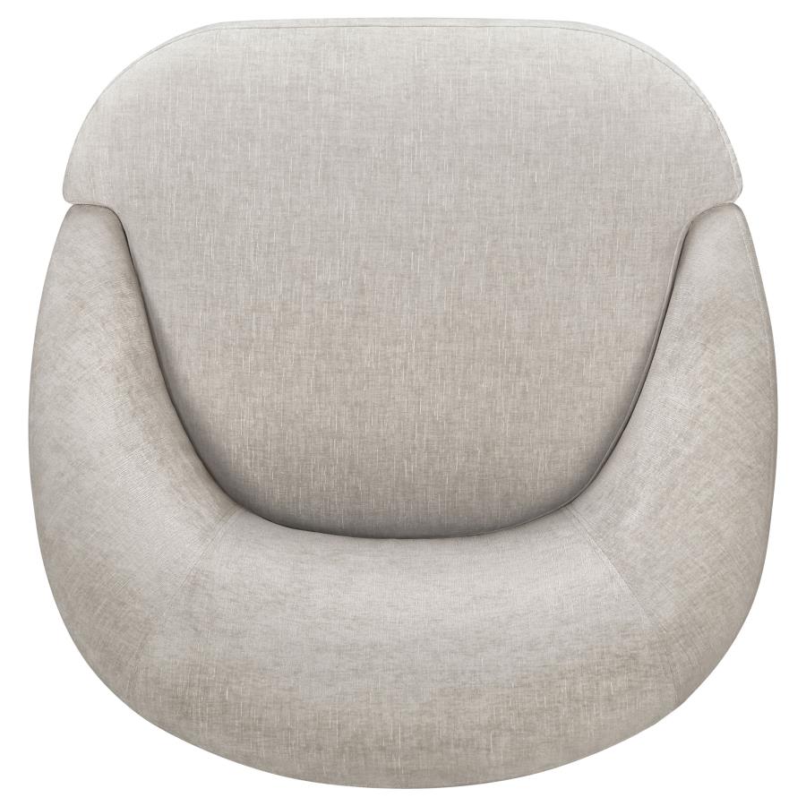 Leon Chenille Upholstered Swivel Accent Chair Beige - Home & Sleep Outlet