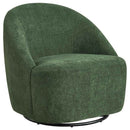 Leon Chenille Upholstered Swivel Accent Chair Green - Home & Sleep Outlet