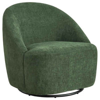 Leon Chenille Upholstered Swivel Accent Chair Green - Home & Sleep Outlet