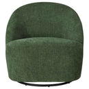 Leon Chenille Upholstered Swivel Accent Chair Green - Home & Sleep Outlet