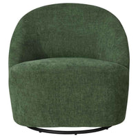 Leon Chenille Upholstered Swivel Accent Chair Green - Home & Sleep Outlet