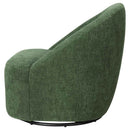 Leon Chenille Upholstered Swivel Accent Chair Green - Home & Sleep Outlet