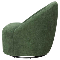 Leon Chenille Upholstered Swivel Accent Chair Green - Home & Sleep Outlet