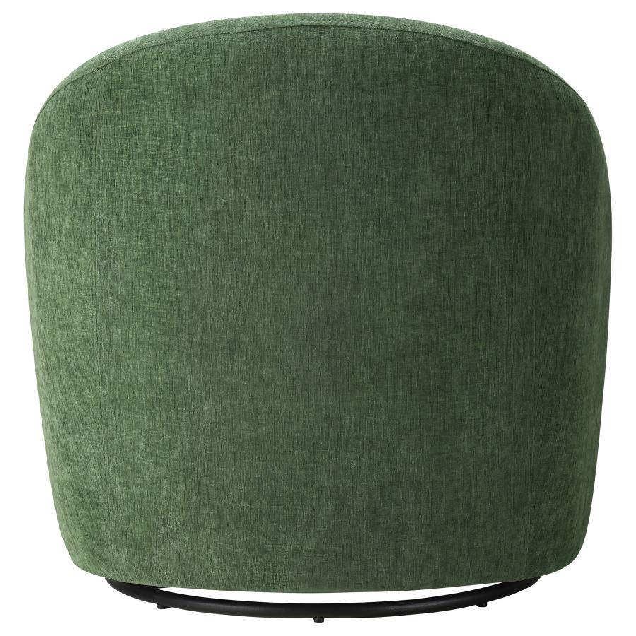 Leon Chenille Upholstered Swivel Accent Chair Green - Home & Sleep Outlet