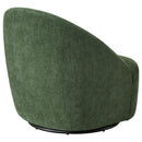Leon Chenille Upholstered Swivel Accent Chair Green - Home & Sleep Outlet