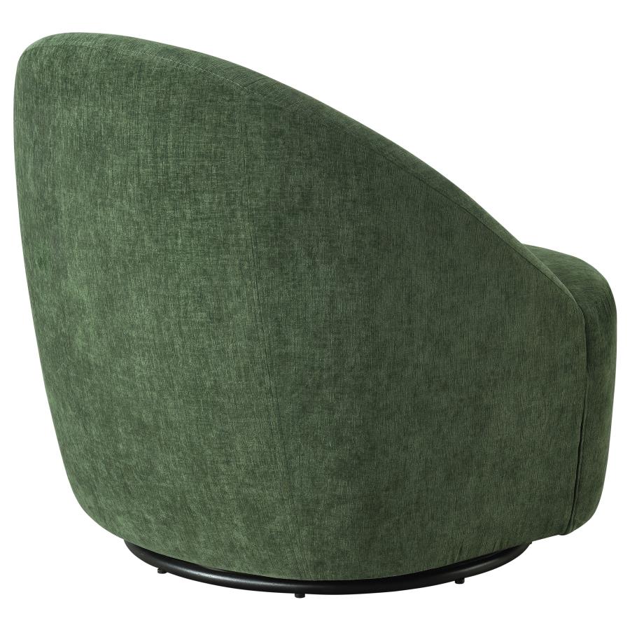 Leon Chenille Upholstered Swivel Accent Chair Green - Home & Sleep Outlet