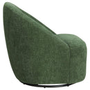Leon Chenille Upholstered Swivel Accent Chair Green - Home & Sleep Outlet
