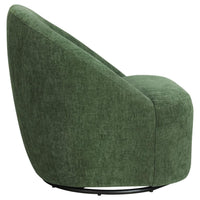 Leon Chenille Upholstered Swivel Accent Chair Green - Home & Sleep Outlet