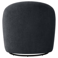 Leon Chenille Upholstered Swivel Accent Chair Black - Home & Sleep Outlet