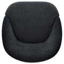 Leon Chenille Upholstered Swivel Accent Chair Black - Home & Sleep Outlet