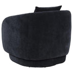Home & Sleep Outlet - Arnaud Chenille Upholstered Swivel Accent Chair Navy
