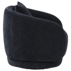 Home & Sleep Outlet - Arnaud Chenille Upholstered Swivel Accent Chair Navy