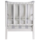 Blanchett Upholstered Bobbin Accent Chair White - Home & Sleep Outlet