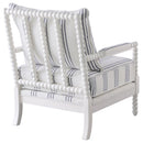 Blanchett Upholstered Bobbin Accent Chair White - Home & Sleep Outlet