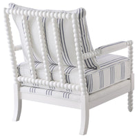 Blanchett Upholstered Bobbin Accent Chair White - Home & Sleep Outlet