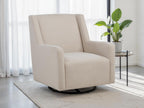 Home & Sleep Outlet - Sorrel Fabric Upholstered Swivel Glider Arm Chair Latte