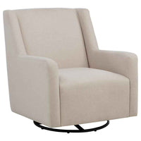 Sorrel Fabric Upholstered Swivel Glider Arm Chair Latte - Home & Sleep Outlet