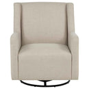 Sorrel Fabric Upholstered Swivel Glider Arm Chair Latte - Home & Sleep Outlet