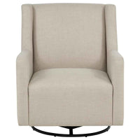 Sorrel Fabric Upholstered Swivel Glider Arm Chair Latte - Home & Sleep Outlet